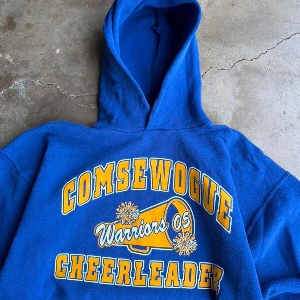 Vintage 90s Russell Athletic blue vintage cheerleading hoodie - Picture 3 of 7